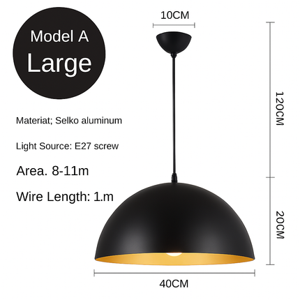 Lustre LED suspension style industriel rétro pour restaurant — LZ4X9P2