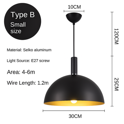 Lustre LED suspension style industriel rétro pour restaurant — LZ4X9P2