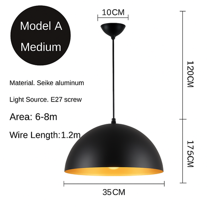 Lustre LED suspension style industriel rétro pour restaurant — LZ4X9P2