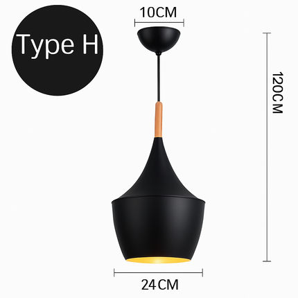 Lustre LED suspension style industriel rétro pour restaurant — LZ4X9P2
