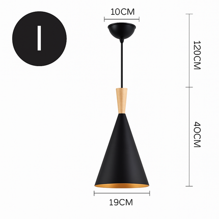 Lustre LED suspension style industriel rétro pour restaurant — LZ4X9P2