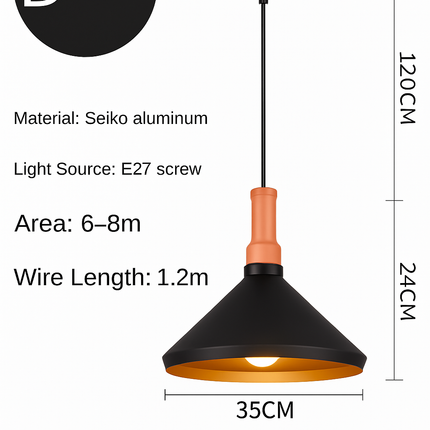 Lustre LED suspension style industriel rétro pour restaurant — LZ4X9P2