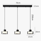 3 têtes 15cm / Blanc froid