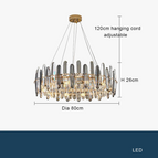 Diamètre 80 cm / Cadre chromé / Lumière chaude
