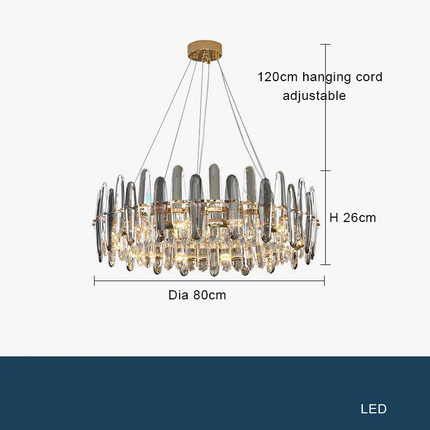 Lustre LED en cristal K9 à intensité variable pour Noël — LZ4X9P2Q