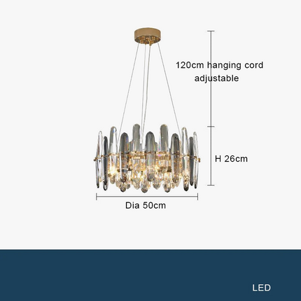 Lustre LED en cristal K9 à intensité variable pour Noël — LZ4X9P2Q
