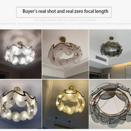 Lustre LED de luxe en verre élégant pour décoration intérieure — LZ7D9X