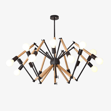 Lustre LED en bois avec bras articulés ajustables — LZ4X9P