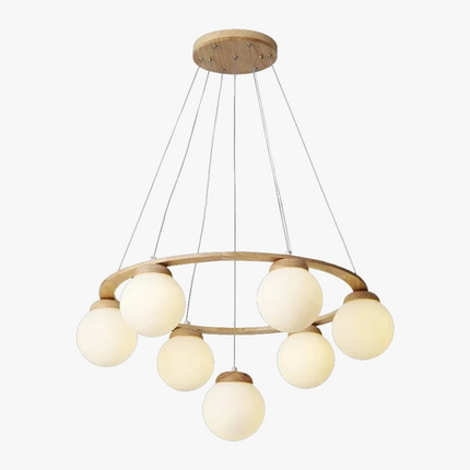 Lustre LED multi-têtes en verre pour intérieur moderne — LZ4X9P2