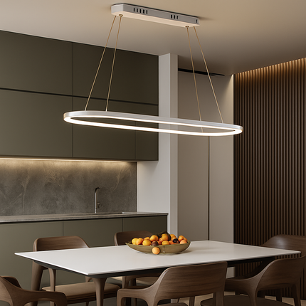 Lustre suspendu LED arrondi en aluminium design — LZ4X9P2