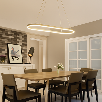 Lustre suspendu LED arrondi en aluminium design — LZ4X9P2