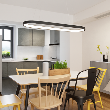 Lustre suspendu LED arrondi en aluminium design — LZ4X9P2