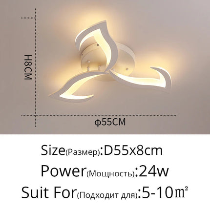Plafonnier LED en acrylique à pétales en forme de fleur — LZ4X9T1