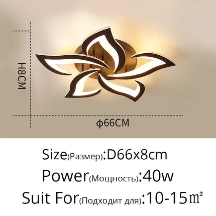 Plafonnier LED en acrylique à pétales en forme de fleur — LZ4X9T1