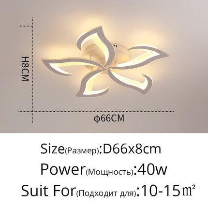 Plafonnier LED en acrylique à pétales en forme de fleur — LZ4X9T1