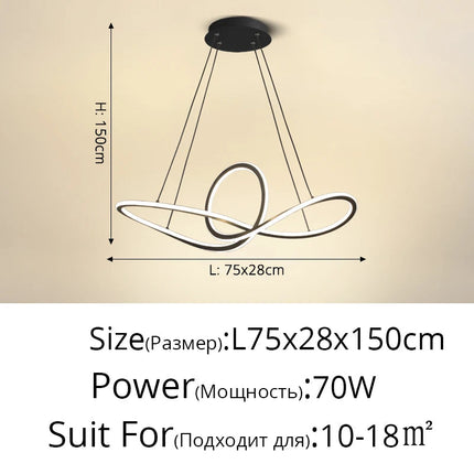 Lustre LED nordique en aluminium au design post-moderne — LZ4X9P