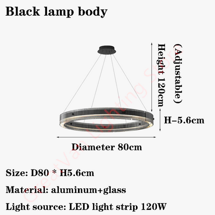 Lustre LED anneau design nordique italien moderne — LZ4X9P