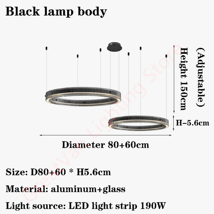 Lustre LED anneau design nordique italien moderne — LZ4X9P