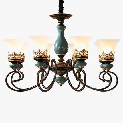 Lustre LED en céramique au style rétro moderne et luxueux — LZ4T9X2