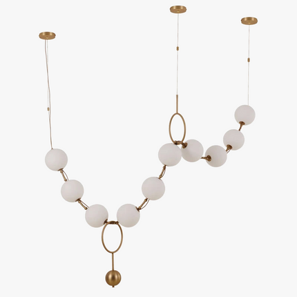 Lustre LED chaîne de boules en verre élégant et moderne — LZ4X9T2
