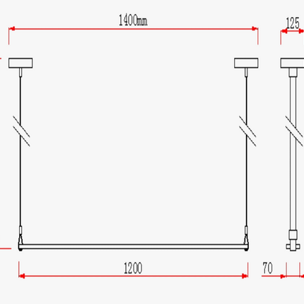 Lustre LED en métal et cuir pour bar et bureau — LZ4X9T2