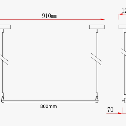 Lustre LED en métal et cuir pour bar et bureau — LZ4X9T2