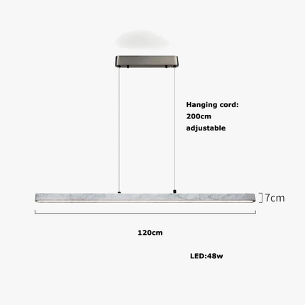 lustre led en marbre massif à intensité variable
