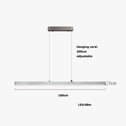 lustre led en marbre massif à intensité variable