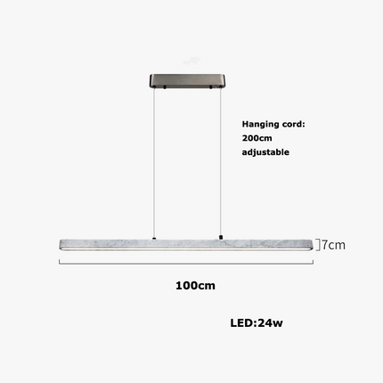 lustre led en marbre massif à intensité variable
