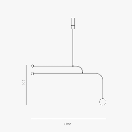 Suspension LED géométrique en fer au design moderne — LZ4X9Q2