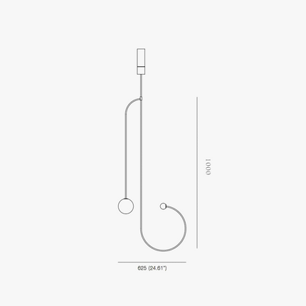Suspension LED géométrique en fer au design moderne — LZ4X9Q2