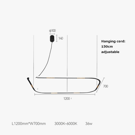 Lustre LED à intensité variable tendance 2024 — LZ7XQ2