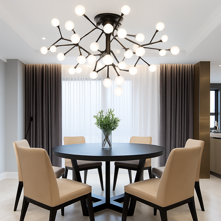 Lustre LED nordique avec bulles de verre décoratives — LZ4X9P2