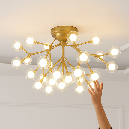 Lustre LED nordique avec bulles de verre décoratives — LZ4X9P2