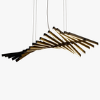 20 têtes 97x47cm / Corps de lampe noir / RC à intensité variable | CHINE