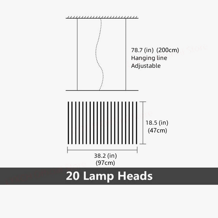 Lustre LED suspension longue bande pour bricolage — LZ4XJ9