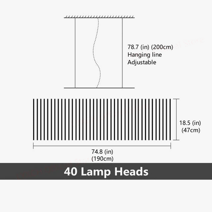 Lustre LED suspension longue bande pour bricolage — LZ4XJ9