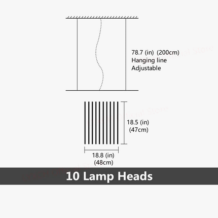 Lustre LED suspension longue bande pour bricolage — LZ4XJ9