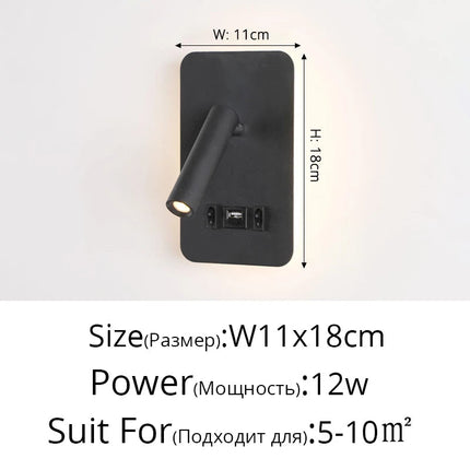 Lustre LED minimaliste avec interrupteur et spot décoratif — LZ4XJ9
