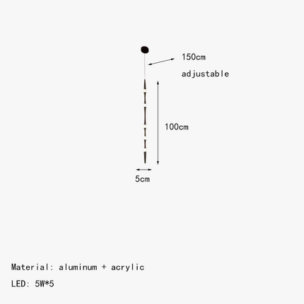 lustre led minimaliste en aluminium acrylique pour hôtel 3000k