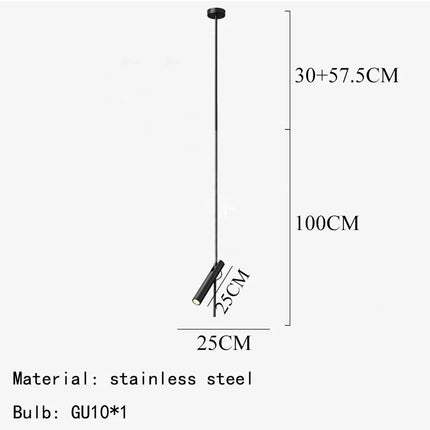 Lustre LED minimaliste rotatif en fer et acier 1 à 3 têtes — LZ4M9Q2N