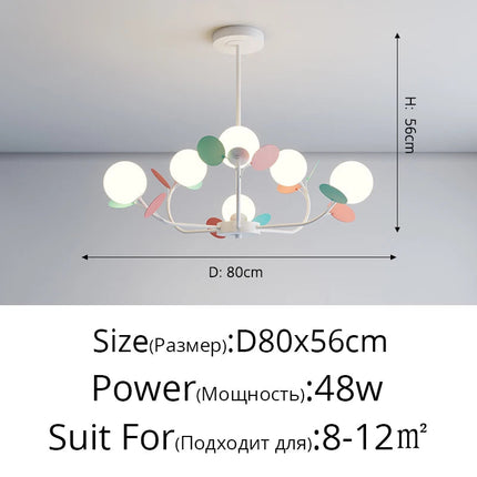 Lustre LED moderne nordique effet étoilé macaron créatif — LZ4X9J