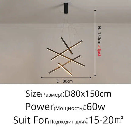Lustre LED moderne avec télécommande et fonction gradation pour intérieur — LZ4X9P2