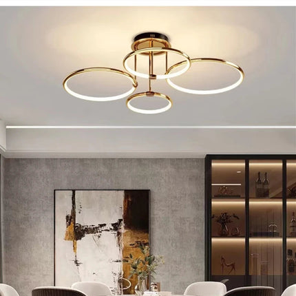 Lustre LED moderne avec variateur et télécommande pour intérieur — LZ4X9J