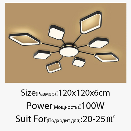 lustre led moderne avec télécommande pour intérieur élégant