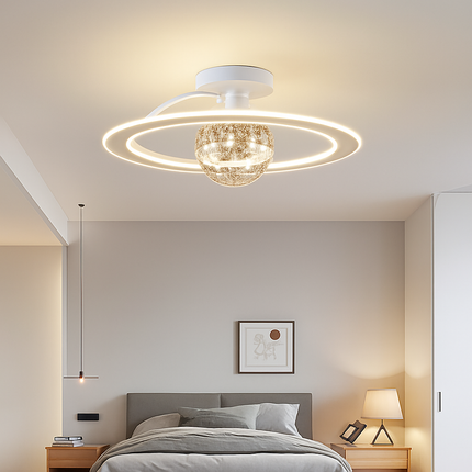 Lustre LED moderne de luxe avec boules en verre doré — LZ4X9P