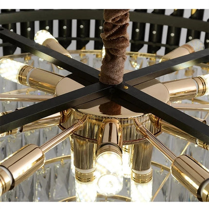 Lustre LED moderne de luxe en cristal, forme ronde ou allongée — LZ4P7X