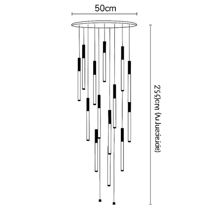 Lustre LED moderne de luxe pour décoration duplex et restaurant — LZ4X9T2