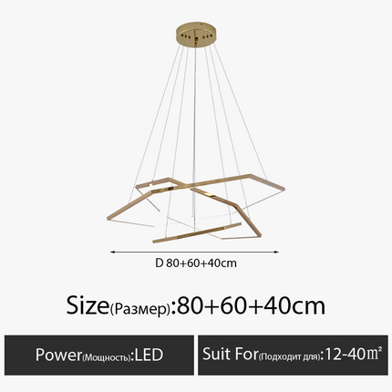 Lustre LED intérieur en acier inoxydable au design moderne — LZ4P9X