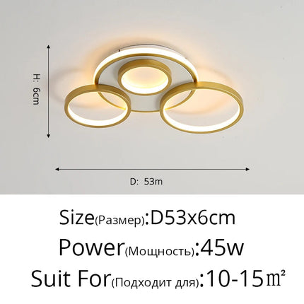 Lustre LED moderne en bois et aluminium pour intérieur — LZ4N7Q2